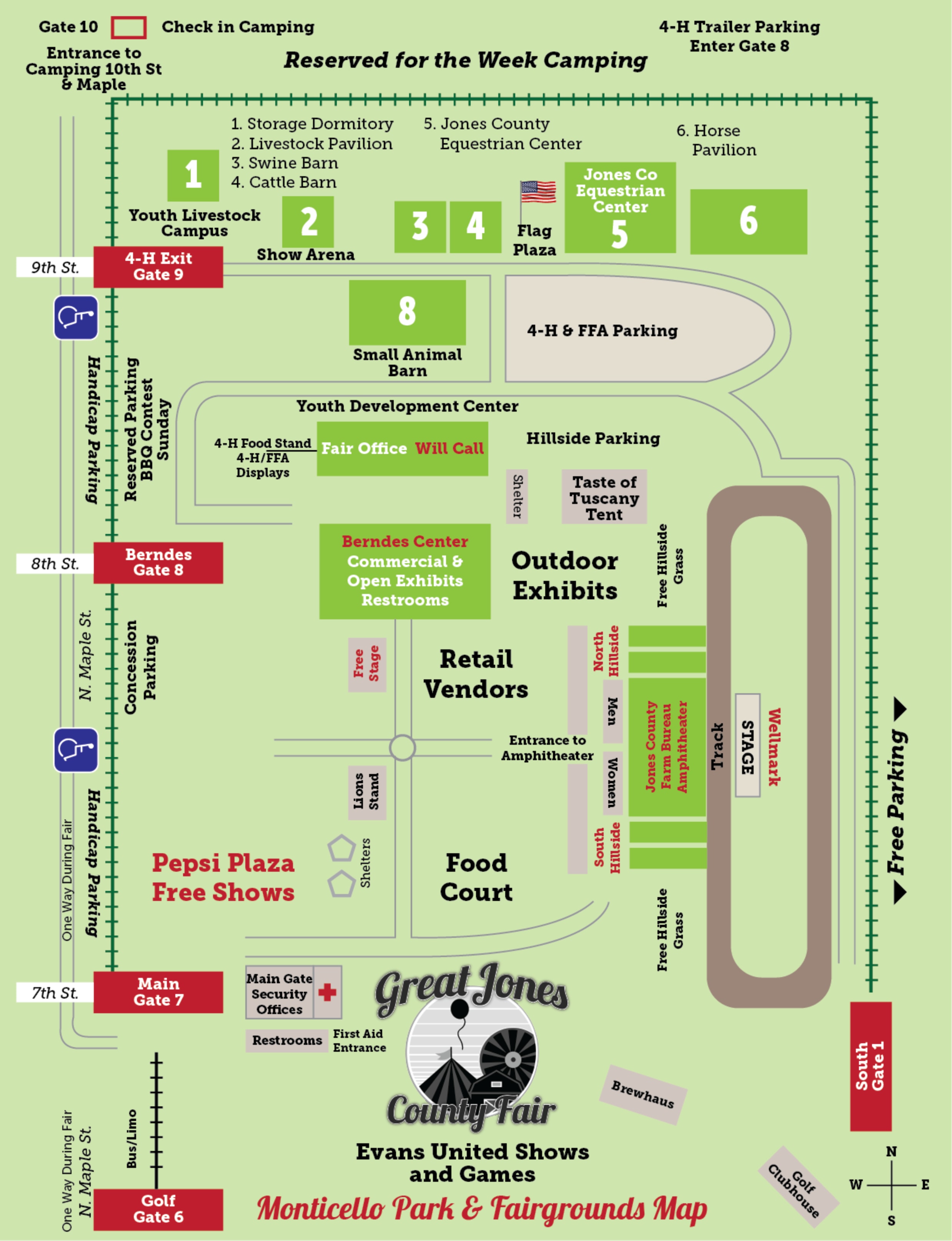 Fairgrounds Map The Great Jones County Fair